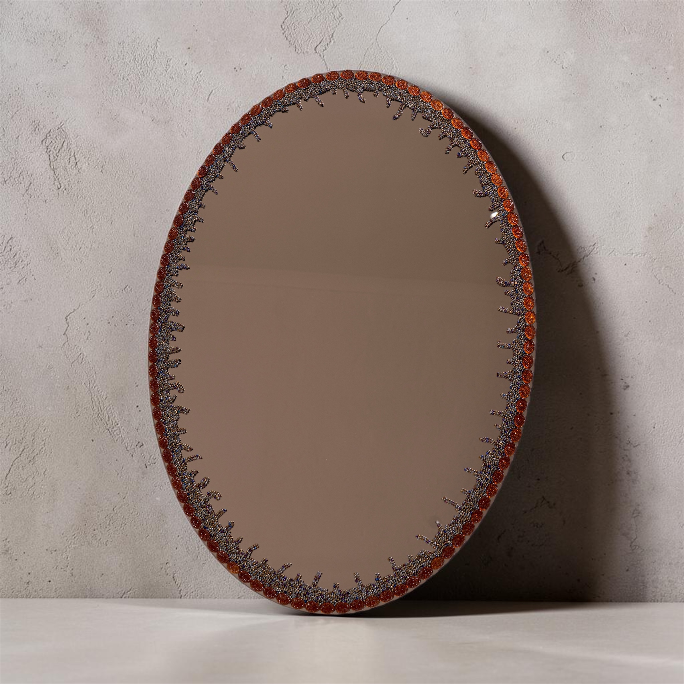 Gothic Oval Bronze Mirror — 500mm(W) x 700mm(L) - Image 10