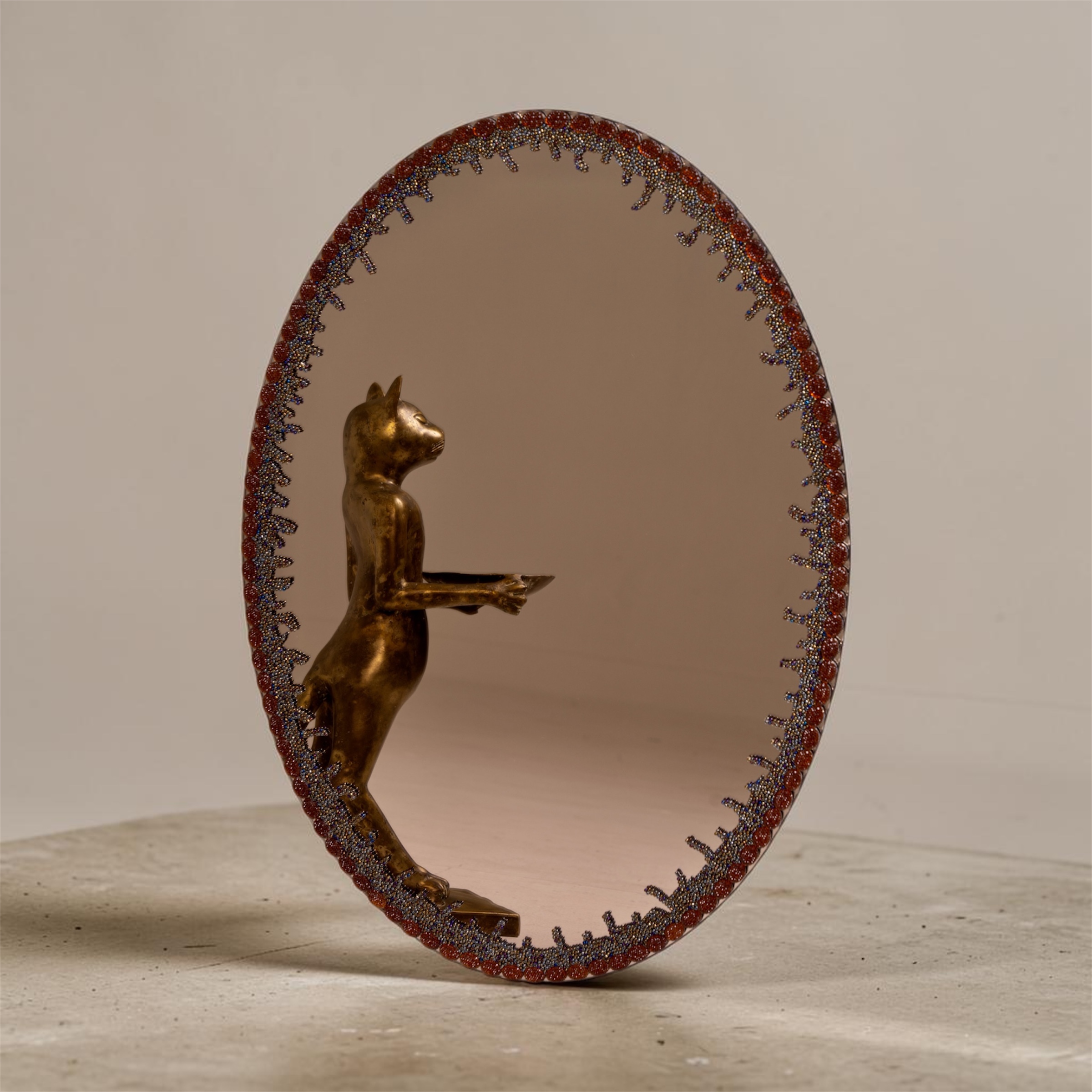 Gothic Oval Bronze Mirror — 500mm(W) x 700mm(L)