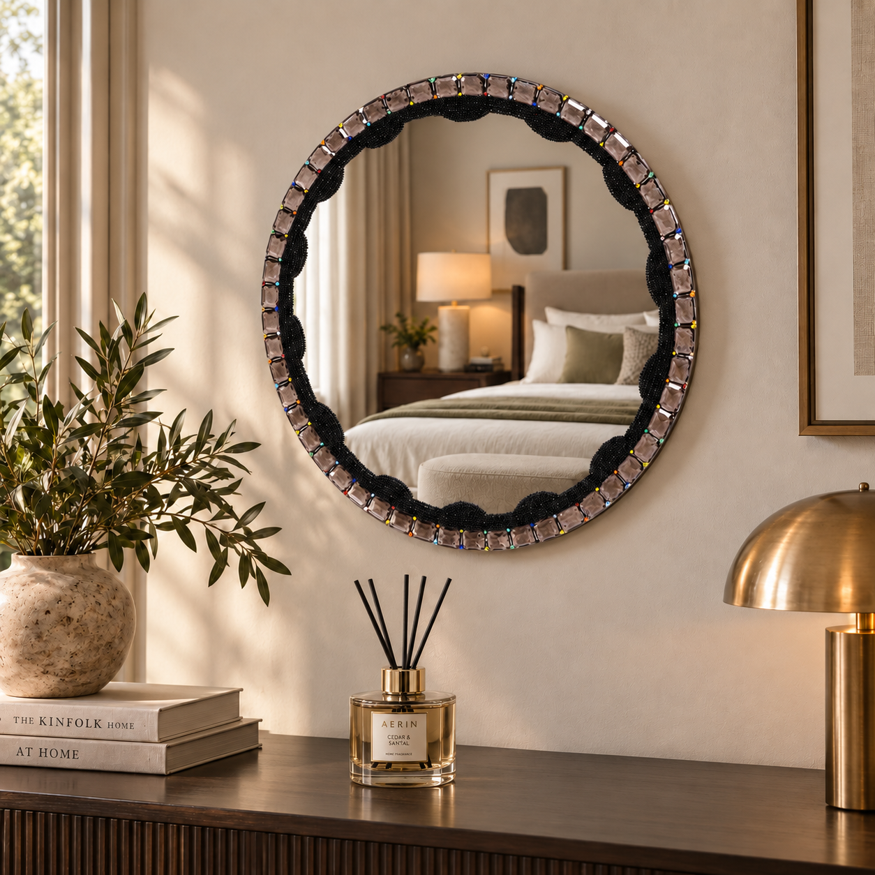 Ndlovu Round Mirror — 700mm(W) x 700mm(L) - Image 7