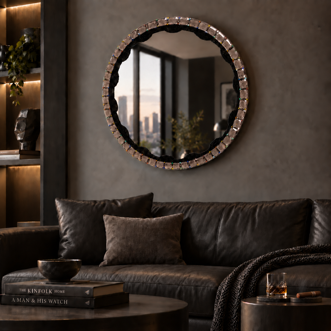 Ndlovu Round Mirror — 700mm(W) x 700mm(L) - Image 6