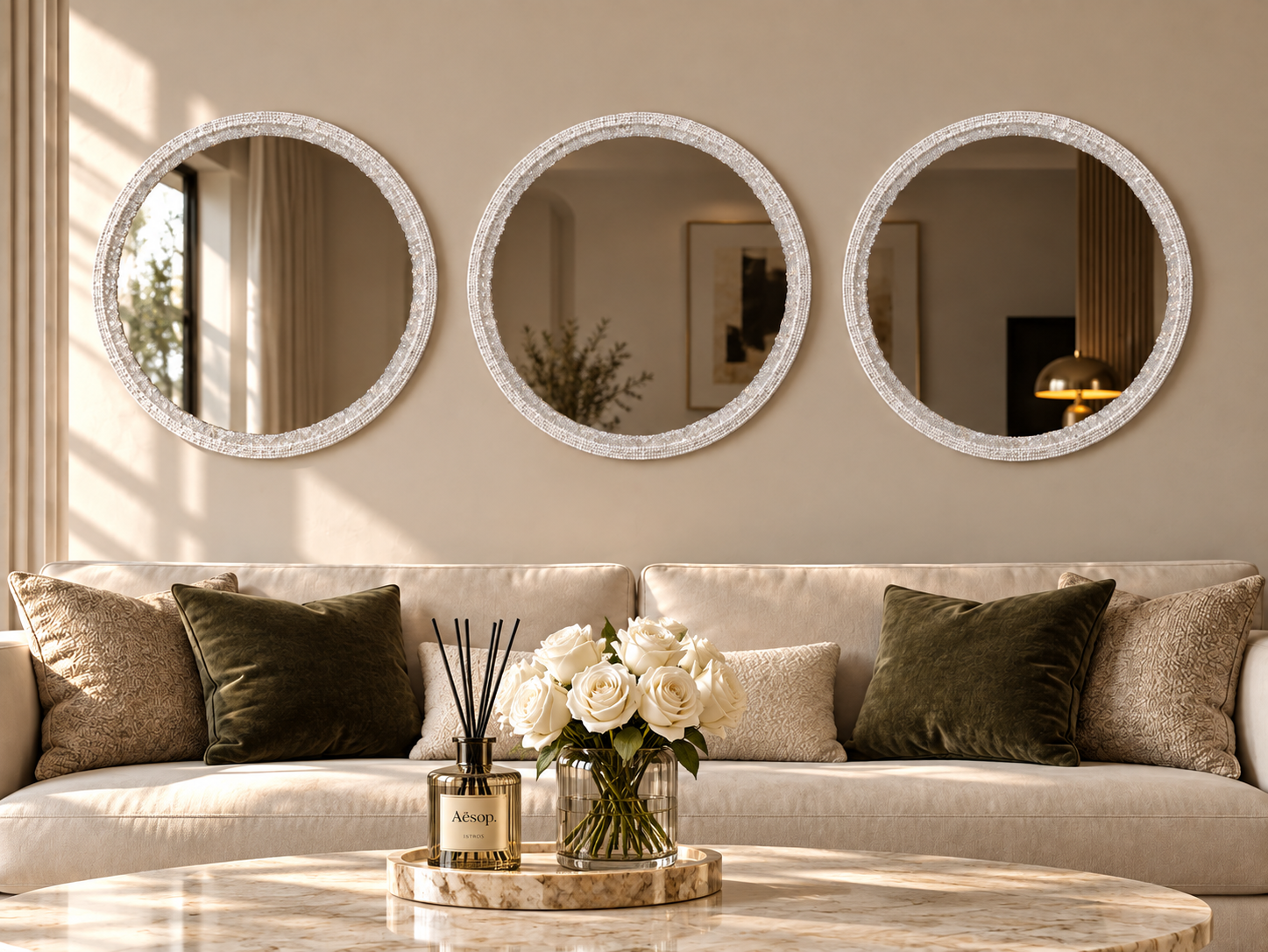 Purity Round Mirror — 500mm(W) x 500mm(L) - Image 9