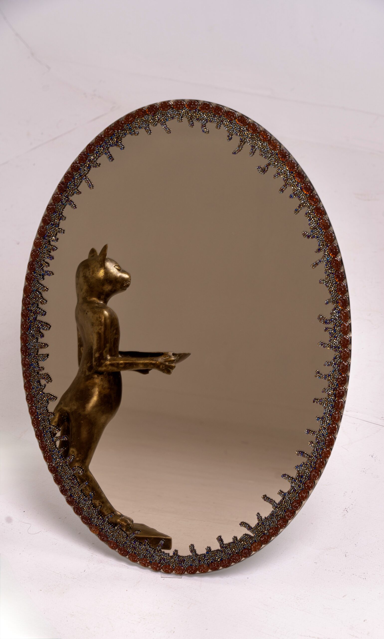 Gothic Oval Bronze Mirror — 500mm(W) x 700mm(L) - Image 2
