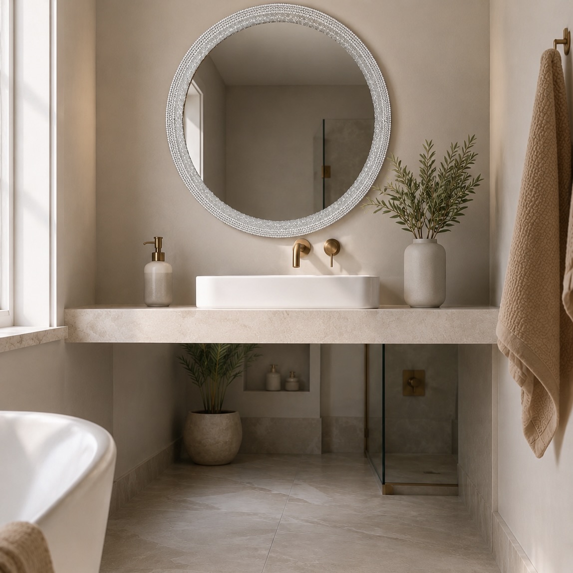 Purity Round Mirror — 500mm(W) x 500mm(L) - Image 8